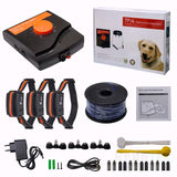 TP16 For 3 Dogs  Electric Dog Fence System Hidden Waterproof Rechargeable Pet Containment Dogs WITH 3 COLLARS