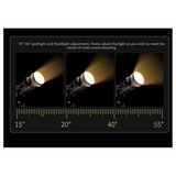 Photography Spotlight Tube Photographic Lamp Fresnel Lens 5 Times Brighter Optical Zoom For Art Modeling & Photography