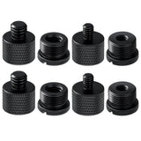 8Pcs Mic Stand Thread Adapter Set,5/8 Female to 3/8 Male and 3/8 Female to 5/8 Male Screw Adapter Thread