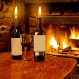 Wine Bottle Torch Kit Includes 6 Piece Brass Wick Holders with Gaskets and 6 Piece Fiberglass Replacement Wicks for DIY Homemade