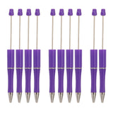 10 Pieces Bead Ballpoint Pens Cute Black Ink School Writing Supplies Beadable Pens for Drawing Office Teacher Students Classroom