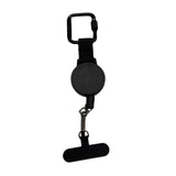 Retractable Phone Tether Lanyard Reinforced Steel Wire Locking Carabiner Holder Extendable for Outdoor Hiking Camping Travel