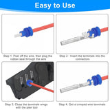 820pcs 21 Types Car Electrical Wire Connector Pin Terminal 1/1.5/1.8/2.2/2.8/3.5mm Removal Non-Insulated Male Female Crimp Pins