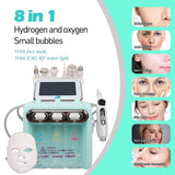 8 In 1 Oxygen Water Dermabrasion EMS Oxygen Jet Peel Diamond LED Facial Mask Microdermabrasion Skin Care Beauty Equipment
