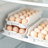 Stackable Egg Storage Box  Refrigerator Storing Container Eggs Tools Racks Plastic Fresh Egg Shelf Kitchen Accessories