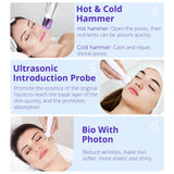 Peneelily Bio Skin Scrubber Hot Cold Care Beauty Spa Skin Scrubber Hydrodermabrasion Facial Machine Hydro
