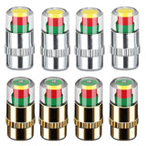 36PSI Tire Pressure Monitoring Valve Easy To Read 3 Color Eye Alert Tire Pressure Monitor Valve Stem Caps for Most Car Truck SUV