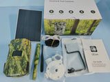 Solar Powered Cellular Trail Camera, Traps with Sim Card, Live Stream, No Glow, IR, 4G App, Hunting Camera