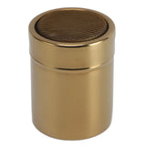Powder Sugar Shaker Duster Multipurpose Fine Mesh Large Capacity Dredges Shaker with Lid for Baking Cooking Home Golden