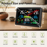 7.5-Inch Weather Clock Weather Forecast Indoor Outdoor Temperature And Humidity Meter Weather Station 2025 New