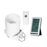 Wireless Rain Gauge 5-inch Large Diameter + Self-unloading Monitoring Temperature and Humidity Remote Warning Rainfall Monitor