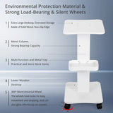 Beauty Salon Trolley Home Use Pedestal Rolling Cart Multifunction Wheel Aluminum Stand Beauty Equipment Storage Cart