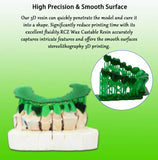 HH Lab High Precision Ash-free Green Color Lab Casting Resin 3D Printing Resins for LCD DLP Printer 500g 1000g