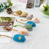 100pcs Cat Mice Toy Plush Catnip Filled Mouse for Indoor Cats and Kittens