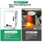 2000W 220V 1150° constant temperature furnace Jewelry gypsum mold casting furnace, digital display temperature control furnace