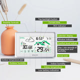 Baldr Wireless Weather Station Trend Forecast Digital LCD DCF Alarm Clock Calendar Hygrometer Thermometer Sensor -40℃ Backlight