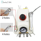 Y Portable Lab Turbine Unit Work with Air Compressor 3 Way Syringe 2/4 Holes Teeth Whitening Dentistry Equipment Polishing Tool