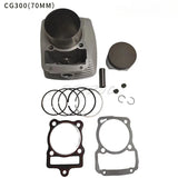 Motorcycle Engine Cylinder Kit Piston Suitable for CG250 CG300 Cylinder Piston Assembly 70mm