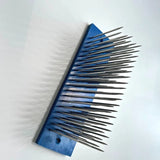 Professional Blue Hair Hackle with 93 Pcs Needles for Comb Machine Weft,Small Steel Comb Best Tool
