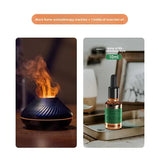 Aromatherapy Humidifier Seven Color Gradient Atmosphere Night Light Simulation Flame Can Add Essential Oil USB Charging Time Off