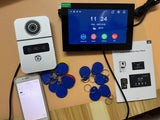 Wireless Wifi Video Doorbell System, 1080P Doorphone Door Camera, 7 Inch Touch Screen, Video Intercom 32GB SD card for Home