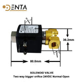 X For Autoclave Normal Open NO SOLENOID VALVE Two-way Bigger Orifice DC 24V Air Water Spare Autoclave Parts Tools Lab DC24