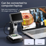 1000X 4.3" LCD Digital Microscope 1080P Coin Microscopio 8 LED Lights USB Magnifier Soldering Repair Video Microscope for Coin