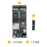 LILYGO T-2CAN ESP32-S3 WiFi Bluetooth CAN Module Development Board with QWIIC Connector
