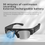 HD 4K Wireless Bluetooth Smart Glasses, Hands-Free Calling, Music Earphones With Microphone, Sports DV Sunglasses