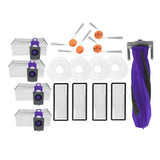 Vacuum Cleaner Accessories- Replacement Roller Brush Side Brush Mop Pads Filter Dust Bags(17PCS) For NARWAL Freo X1