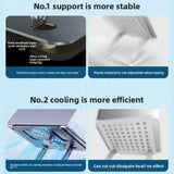 Carbon Steel Laptop Stand With Fan Anti-slip Pad Height Adjustable Laptop Cooler Silent Durable Tablet Stand for 10-17inch