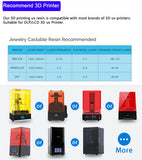 JJ High Wax Burn-out Ash-free Yellow Color Castable Jewelry 3D Printer Resin for LCD/DLP/SLA Printer 1000g 500g