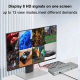 4K HDMI 8x1 Multi-viewer 8 in 1 Out Seamless Switch HDMI Multiviewer 8 Ports HDMI Multiviewer 1 TV Monitor Display Multi Screens