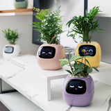 Tuya Smart Pet Planter Robot Adorable Plant Companion Smart Planter 7 Smart Sensors Time/Date/Luminance/Moisture Display Planter