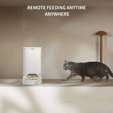2-in-1 Automatic Cat & Dog Feeder Water Dispenser LCD Display Chargeable Stainless Steel Bowls Easy-Clean for Small/Medium Pets