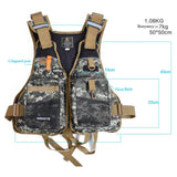 Safety Strap Fishing Vest Adjustable Men Women Multi-Pocket Swimming Life Jacket for Fly Fishing Outdoor Boat Drifting Survival