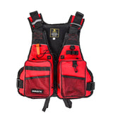 Safety Strap Fishing Vest Adjustable Men Women Multi-Pocket Swimming Life Jacket for Fly Fishing Outdoor Boat Drifting Survival