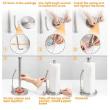 Stainless Steel Kitchen Paper Towel Rack Roll Paper Shelf Napkin Holder Creative Vertical Cling Film Holder Tissue Organizer