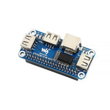 Raspberry Pi Zero 2W USB to RJ45 Ethernet Adapter with USB 2.0 Hub Expansion Board