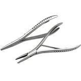 Mini Portable 7 Inch Silver Stainless Steel Clamp Hair Extension Plier with Two Holes Keratin Hair Extensions Removal Tools
