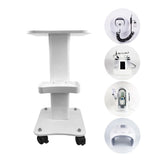 Beauty Salon Rolling Trolley Cart Storage 40 kg load Spa Equipment Stand 3 Tier Salon Table Wooden Shelf 360° Silent Wheels