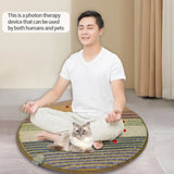 PEMF Magnetic Therapy Mat with 7 Chakra Healing Crystals - Far Infrared Round Mat for Headache Relief, Energy Balance & Stress
