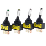 5 PCS LED Light Indicator SPST 2 Position 3Pin ON OFF DC12V Self-locking LED Switch ASW-15D 12MM Automotive Toggle Switch