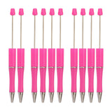 10 Pieces Bead Ballpoint Pens Cute Black Ink School Writing Supplies Beadable Pens for Drawing Office Teacher Students Classroom