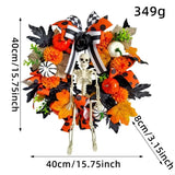 2025 New Waterproof Halloween Party Wreath Maple Leaf Skeletons Bone Foams Materials