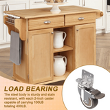 4Pcs L Type Furniture Casters Heavy Duty Soft Rubber Mute Caster Wheels Trolley Baby Crib Bed Universal Side Mounted Wheels
