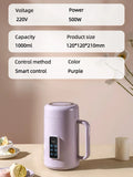 110V/220V Electric Slow Cooker Stew Pot Portable Cooking Pot Rice Cooker Stewing Porridge Soup Travel Kettle Heating Cup 1000ml