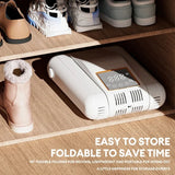 Shoe Dryer Portable Electric Shoe and Boot Dryer 180° Folding Design Smart Display for Shoes Gloves Hats Socks Ski Boots