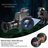 4X Zoom High Definition Night Vision Monocular Video Camera Device with Crosshair Attach for Night Hunting IR Digital Scope