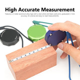 2m Retractable Tape Measure Woodworking Aluminum Alloy Ruler ABS Housing blue black green 48x48x13mm 80g Distance Measurement